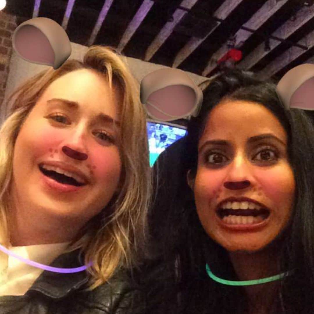 アシュレー・ジョンソンのインスタグラム：「It’s my best good friend since kindergarten’s birthday. She’s the greatest and she’s probably going to kill me for posting this many pictures of her. We’ve travelled the world together and I couldn’t ask for a better life companion than this one right here. I love her so very much and I am so lucky she chose me to be her best good for over three decades now. I adore you forever, @milapajamas.」