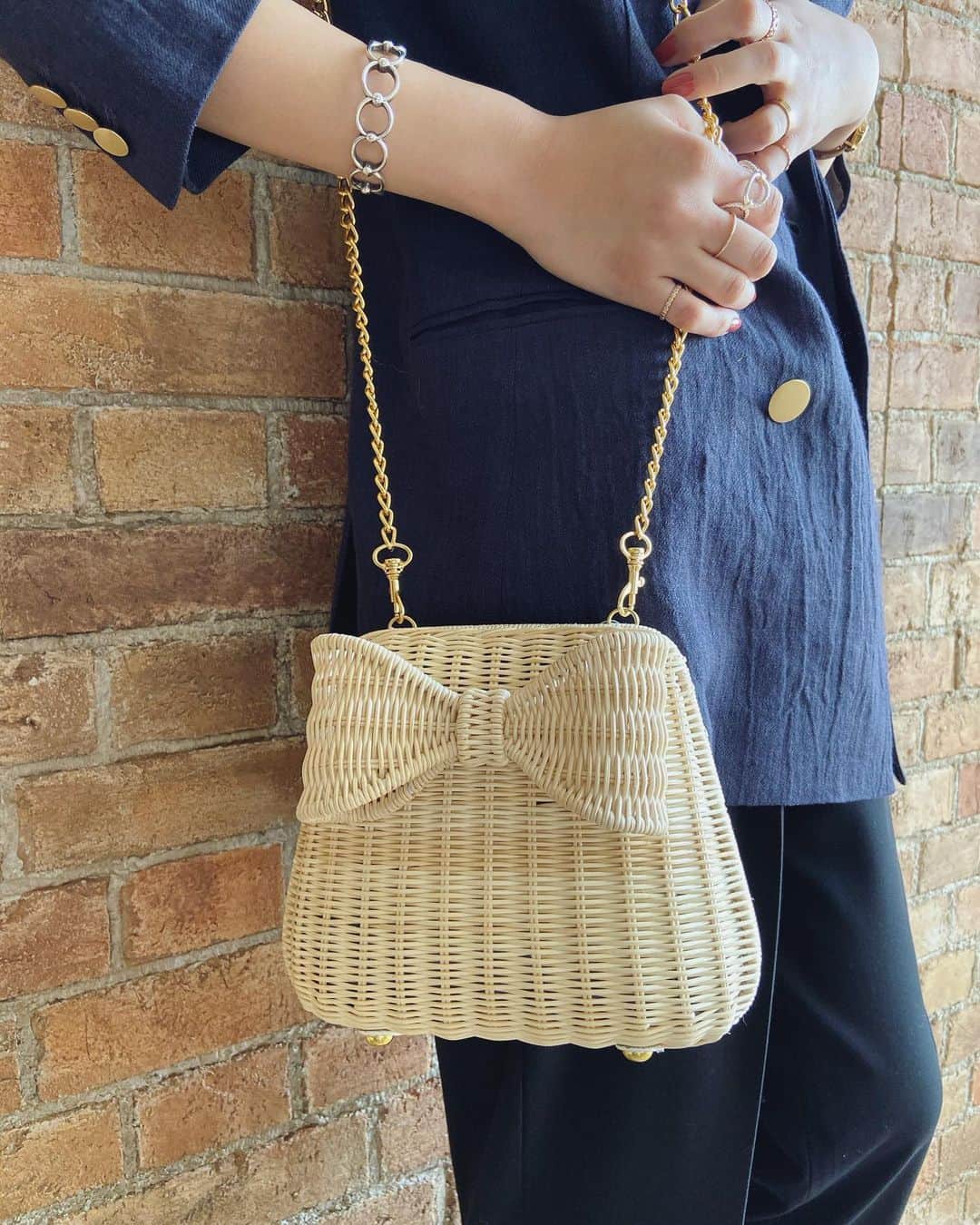 Anatelier リボン カゴバッグ Anatelier】☆アナトリエ☆リボン