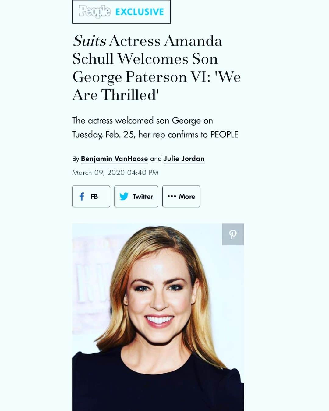のインスタグラム：「My latest project... Thanks for  helping me share our exciting news, @people!  @georgepwilson」