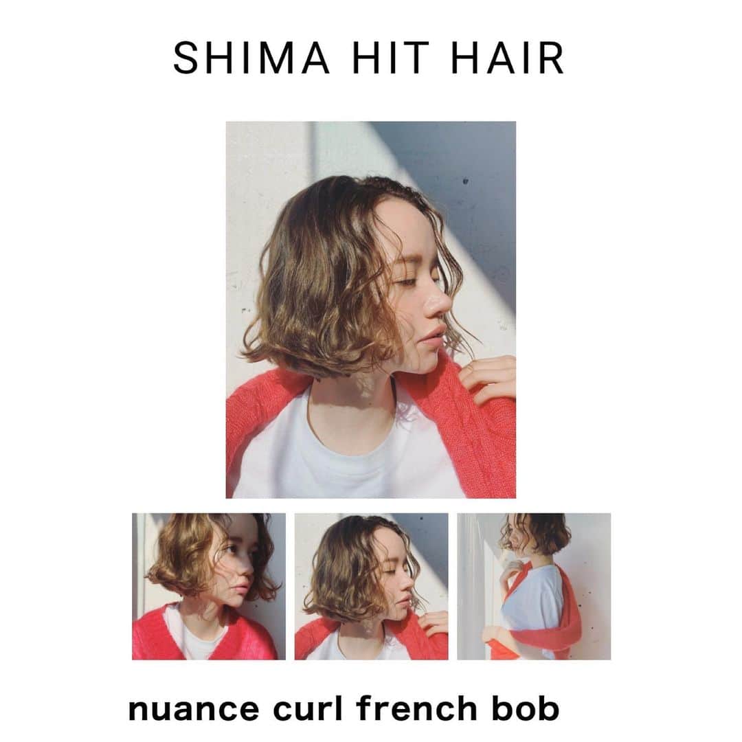 マツオモモコさんのインスタグラム写真 - (マツオモモコInstagram)「. "nuance curl french bob" SHIMA HIT HAIRに掲載されています🤎 . ぜひHPも見てみてください＊ .  #shima#hair#cut#color#ヘアスタイル#bob#frenchbob#ボブ#パーマ#ニュアンスパーマ#careパーマ#ハイライト#wcarecolor#透明感#色素薄め#ニュアンス#大人ニュアンス#大人カジュアル#美容#コスメ#グレージュ#ベージュ」3月10日 19時49分 - matsuo_momoko