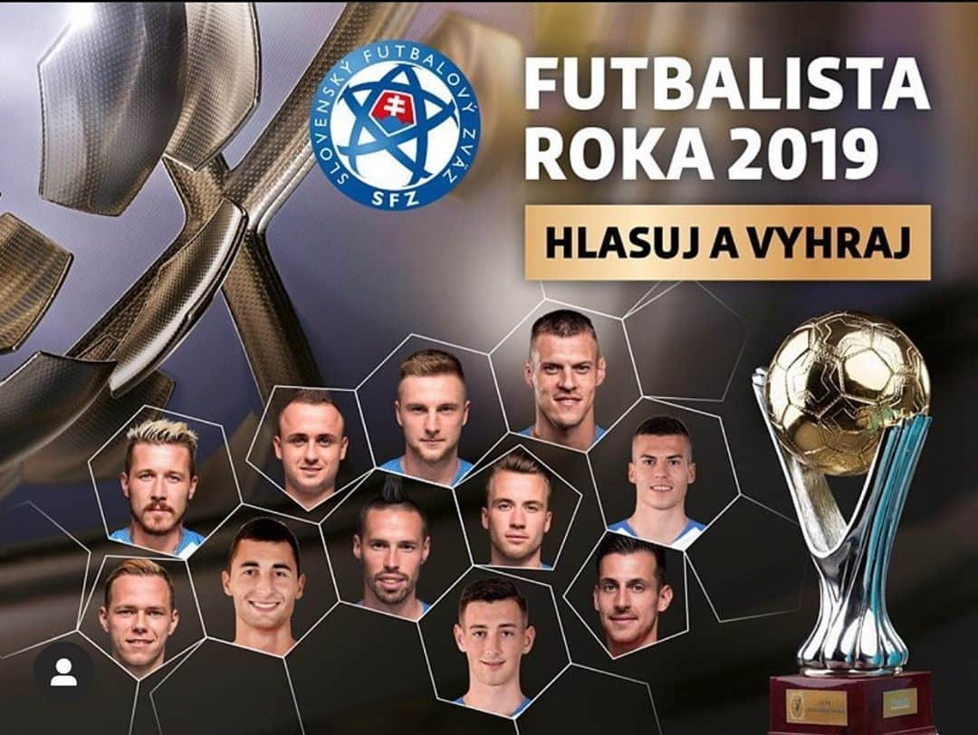 ユライ・クツカさんのインスタグラム写真 - (ユライ・クツカInstagram)「Veľa šťastia 👊⚽️🏆 #futbalistaroka2019 🇸🇰」3月10日 19時50分 - kuco33