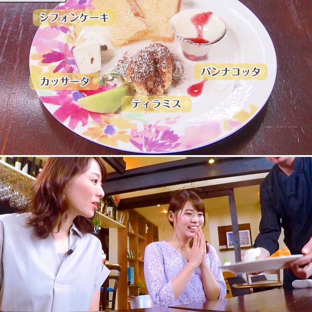 のインスタグラム：「今夜の「ジョシ部」は﻿ 今年度の総集編企画4週目。﻿ ネタ切れ感がダダ漏れしてましたが﻿ 今回は美味しいグルメ、名店・隠れ家ショップのプレイバック。﻿ ﻿ 新潟市中央区の人気イタリアンでいただいた﻿ ドルチェ盛り合わせ(カッサータ最強)に﻿ ﻿ 同じくオープンしたてのイタリアンで﻿ いただいた野菜のバーニャカウダ﻿ ﻿ そして﻿ 新潟市中央区本町商店街からほど近い﻿ 隠れ家的チーズショップでいただく﻿ 濃厚チーズの盛り合わせ。﻿ ﻿ 深夜の飯テロ回を﻿ お許しあれ。﻿ ﻿ ﻿ ※「BSNアプリ」で見逃し配信もヨロシクどーぞ。﻿ ﻿ #新潟ジョシ部　#ジョシ部　#新潟　#BSN #BSNアナウンサー　#今井美穂　#BSNジョシ部　#総集編　#行貝寧々　#三石佳那　#林莉世　#グルメ　#飯テロ　#隠れ家　#カッサータ　#ドルチェ　#バーニャカウダ　#チーズ」
