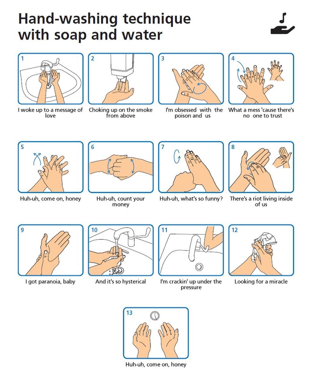 トレ・クールのインスタグラム：「A quick reminder friends... #FOAMF #washywashy」