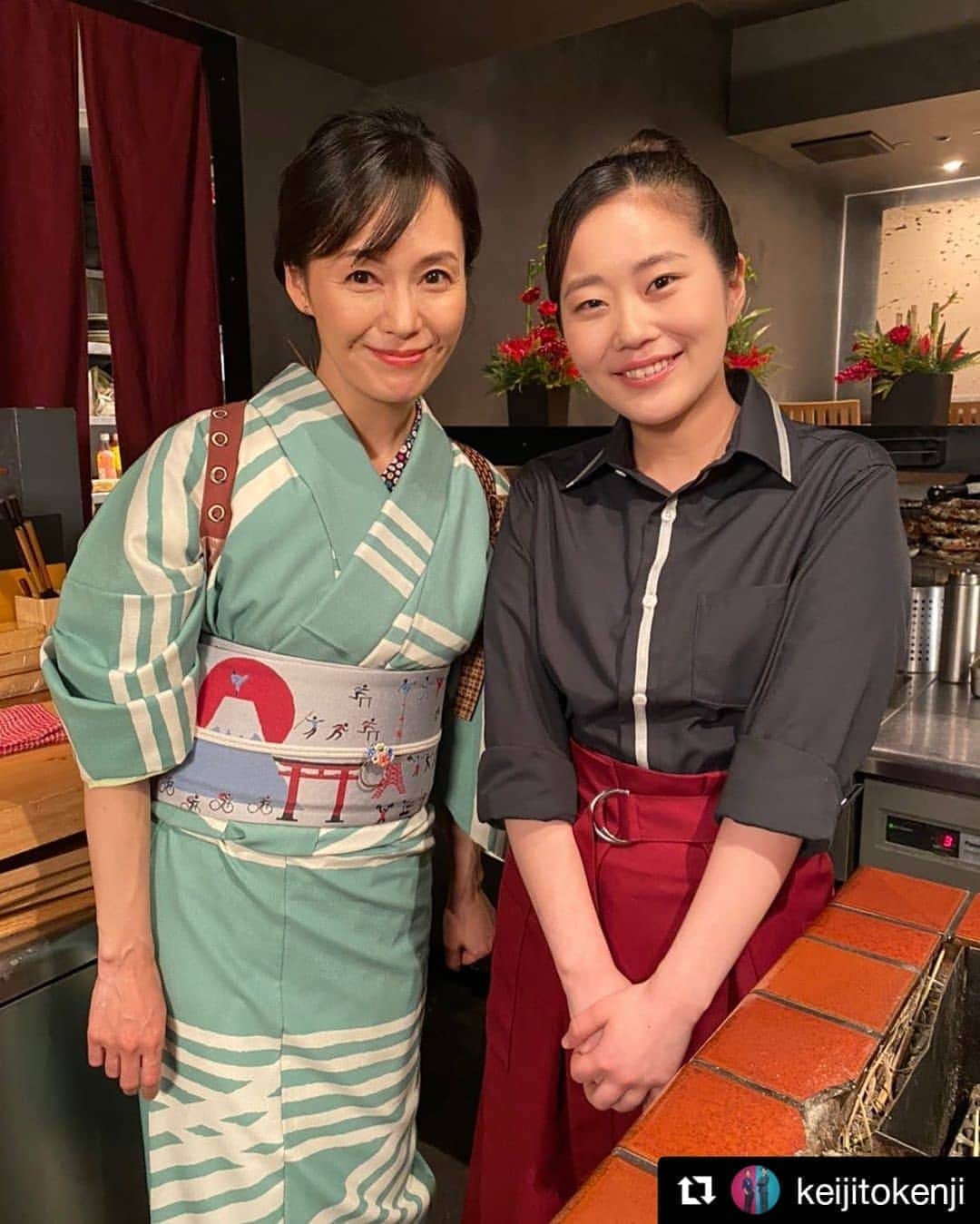 ぎぃ子さんのインスタグラム写真 - (ぎぃ子Instagram)「いよいよ最終回だね😭 明日3月12日(木)21時～ テレビ朝日『#ケイジとケンジ所轄と地検の24時 』 どうぞ観てください📺 皆さんのことが大好きだーーー！  #Repost @keijitokenji (@get_repost) ・・・ ‪【オフショット✨】‬﻿ ﻿ ‪／‬﻿ ‪#ケイジとケンジ‬﻿ ‪#最終回まで‬﻿ ‪#あと4日🤚🏻‬﻿ ‪＼‬﻿ ﻿ ‪美味しい料理と素敵なアドバイスを提供してくれる‬﻿ ‪女将・宮沢かほり役 #奥貫薫 さんと‬﻿ ﻿ ‪看板娘にして最強の刺客!?(将棋的な意味で)‬﻿ ‪大野純役 #ぎぃ子 さん‬﻿ ﻿ ‪いつも仲良しなOKAZU-YAのおふたり。‬﻿ ‪お客さんとして行ってみたいですね。  #ケイジとケンジ #最終回 #3月12日放送」3月11日 21時23分 - giko.giko.giiko