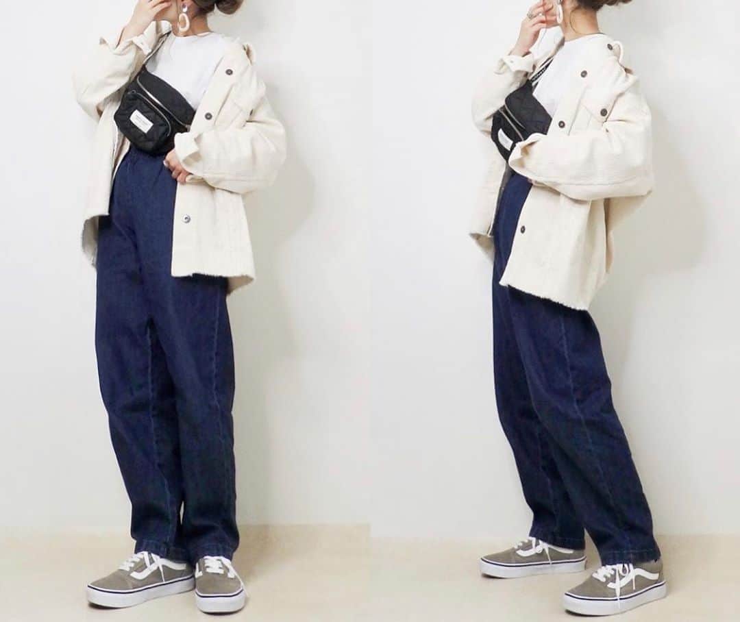 Gu ジーユー さんのインスタグラム写真 Gu ジーユー Instagram シェフパンツコーデをpick Up インディゴが合わせやすいメンズパンツ 大きめサイズのアウターの抜け感と シェフパンツの落ち感が今どきスタイルで可愛い ウエスト高めで トップスinした