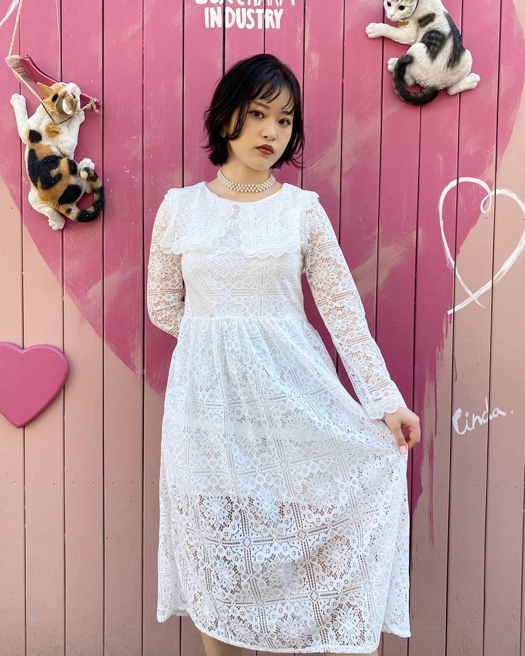 NADIAさんのインスタグラム写真 - (NADIAInstagram)「▷new in◁ ㅤ  襟付きレースワンピース ¥6,800(+tax)  ㅤ こちらの商品は、ONLINE STOREでもご購入いただけます🐈🌸 #nadia #nadiacorazon #harajuku #tokyo #ナディア #原宿 #東京」3月11日 15時56分 - nadia_corazon