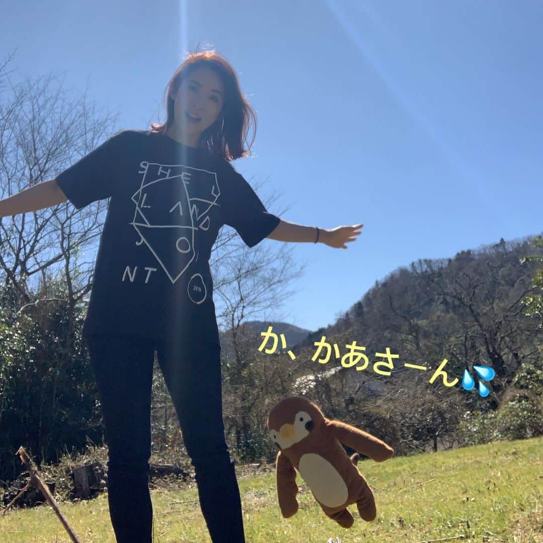 江口ともみさんのインスタグラム写真 - (江口ともみInstagram)「すずみです。。。 伊豆のとおさんの実家でかあさんと遊びました。。。いや。。。 遊ばれました  #fumofumosan #フモフモさん #すずみ#飛ぶ#飛ばされた #伊豆#晴天 #Tシャツは #shellandjoint」3月11日 23時48分 - tomomin.eguchi