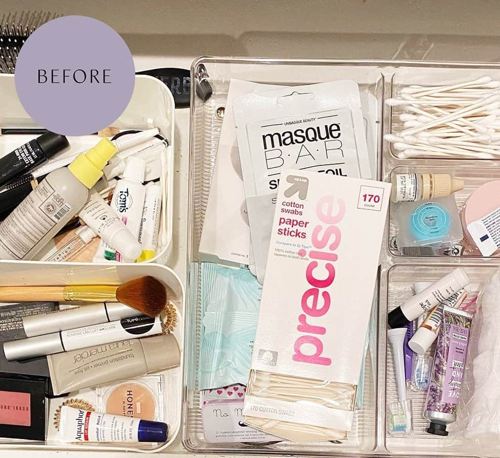 近藤麻理恵さんのインスタグラム写真 - (近藤麻理恵Instagram)「When tidying cosmetics, be strict about selecting what to keep. Now is the time to say goodbye to any expired products or ones that no longer suit your taste. Lovely transformation, @breathing.room.organization!」3月12日 3時47分 - mariekondo