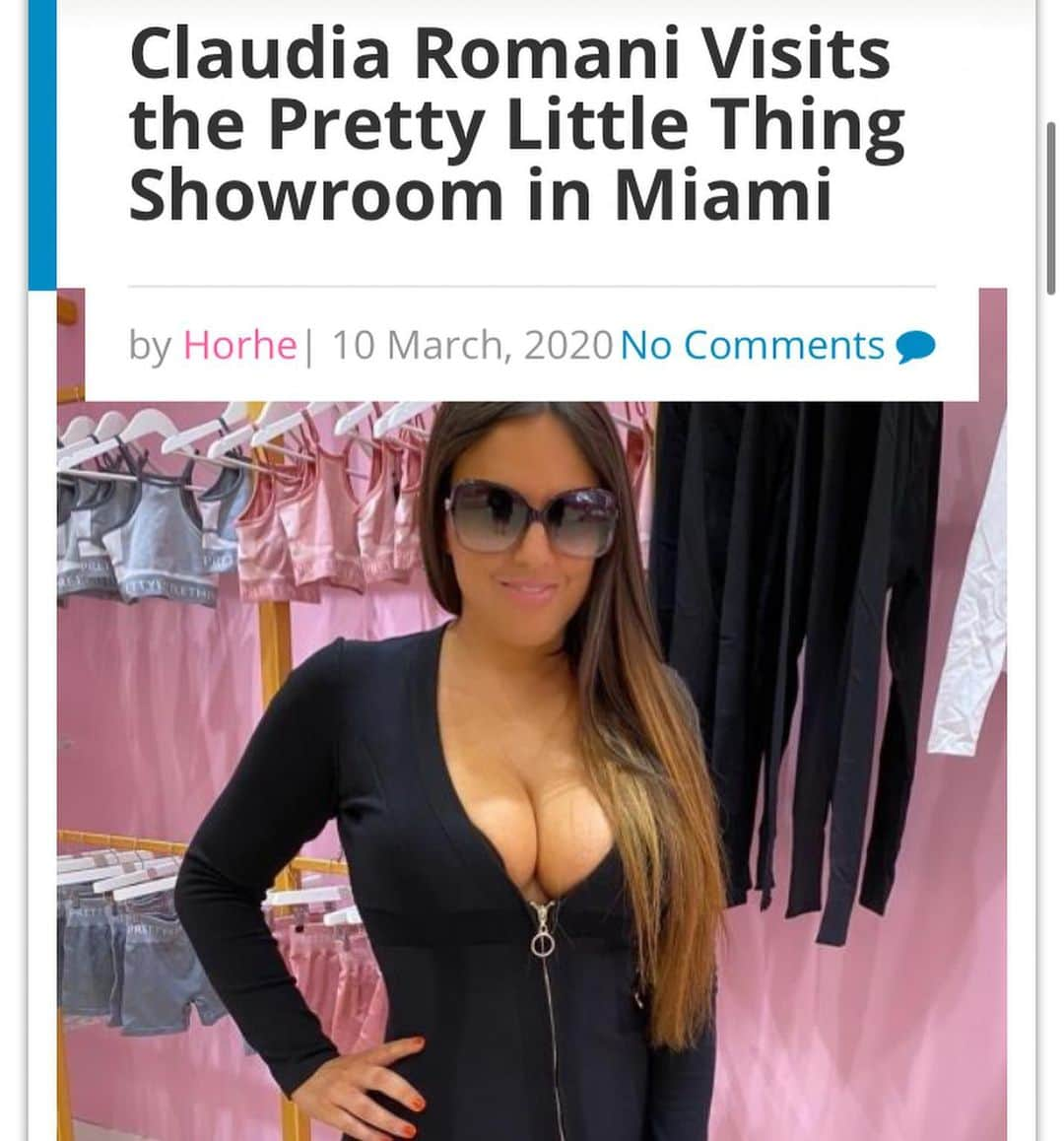 クラウディア・ロマーニさんのインスタグラム写真 - (クラウディア・ロマーニInstagram)「1, 2, 3, 4, 5 or 6? Visiting the @prettylittlething  showroom in Miami .. is like entering a pink world !!! Check out their outfits.. They are  flattering for all shapes and forms !!! Thank you for  having me @prettylittlething 🦄 !!! 📸 :  @chrisvehovec」3月12日 4時10分 - claudia_romani