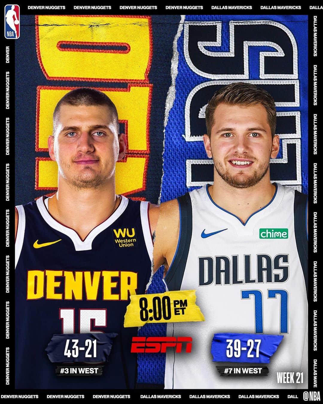 NBAさんのインスタグラム写真 - (NBAInstagram)「Get ready for @nuggets action with some of NIKOLA JOKIC’s best touchdown assists! . . . 🏀: NUGGETS x MAVS ⏰: 8:00pm/et 📺: ESPN」3月12日 5時02分 - nba