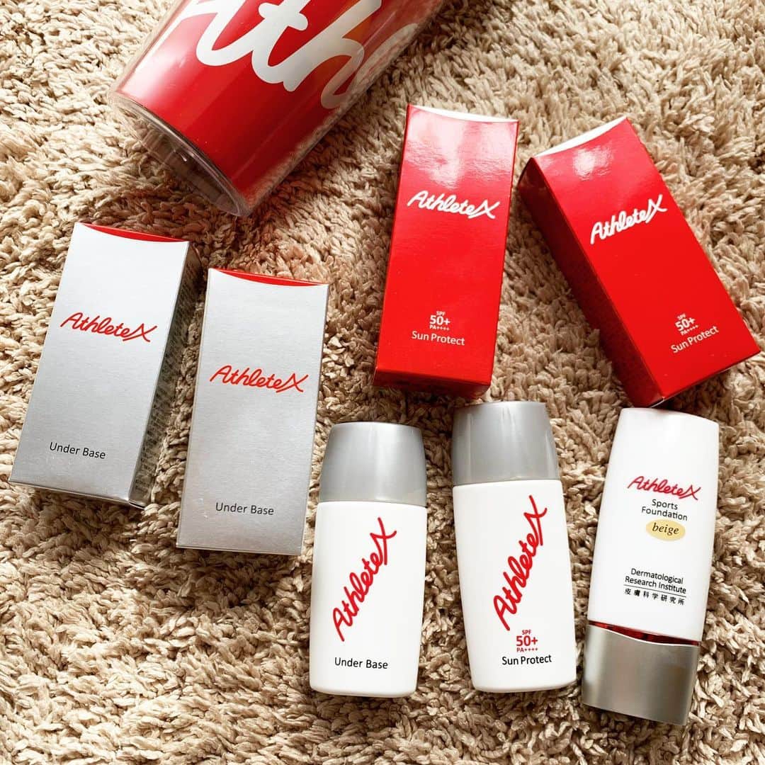 宇都宮絵莉のインスタグラム：「・ かれこれ4年ぐらい愛用してます🌞  スポーツ専用化粧品なので、汗や水に強すぎるけど、肌に優しい成分で出来ているからとっても良い🙆‍♀️⭕️ Instagramのページが 開設されたようです✨ @athletex_offical  #athleteX #アスリートエックス #スポーツ化粧品 #日焼け止め #スポーツファンデーション」