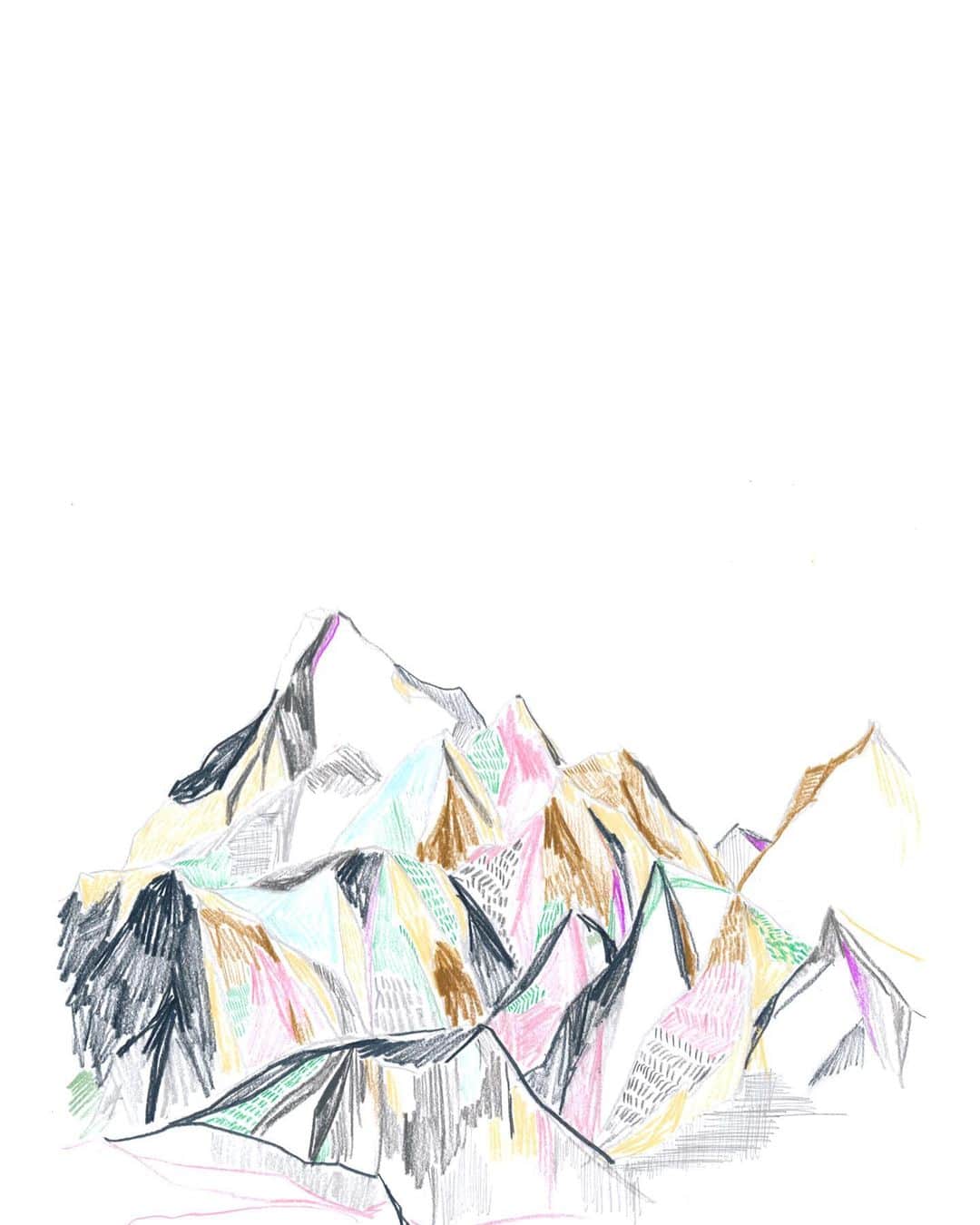 のインスタグラム：「“Mountain sketch” ・ 🏔🏔🏔 ・ #shogosekine #drawing」
