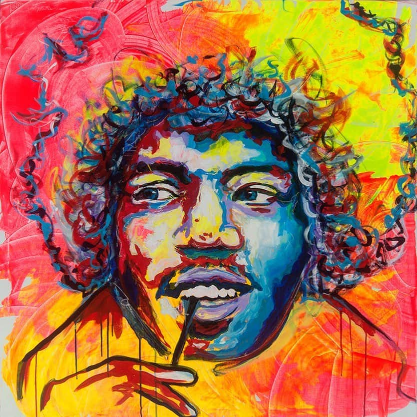 ブリトニー・パーマーさんのインスタグラム写真 - (ブリトニー・パーマーInstagram)「Jimi Gaze 2016 48 x 48in  Acrylic on canvas  #jimihendrix #art #artist #brittneypalmerart #acrylic @brittneypalmerart  Sales and commission inquiries contact: management@brittneypalmer.com」3月12日 8時33分 - brittneypalmer