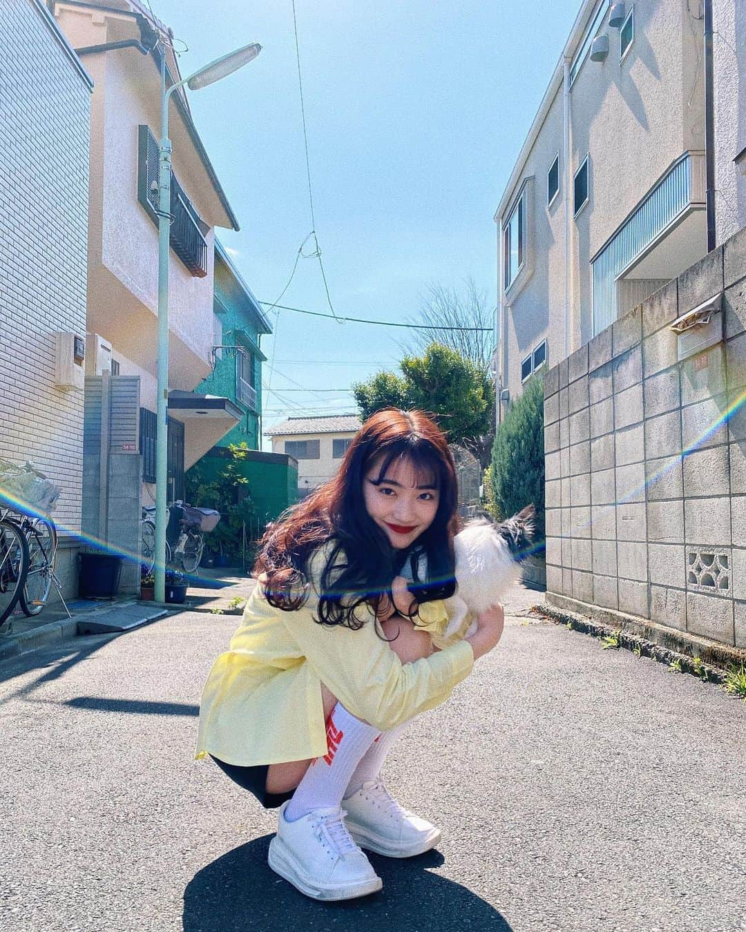 河﨑莉奈さんのインスタグラム写真 - (河﨑莉奈Instagram)「🌈💛🐶」3月12日 13時44分 - rinya5588