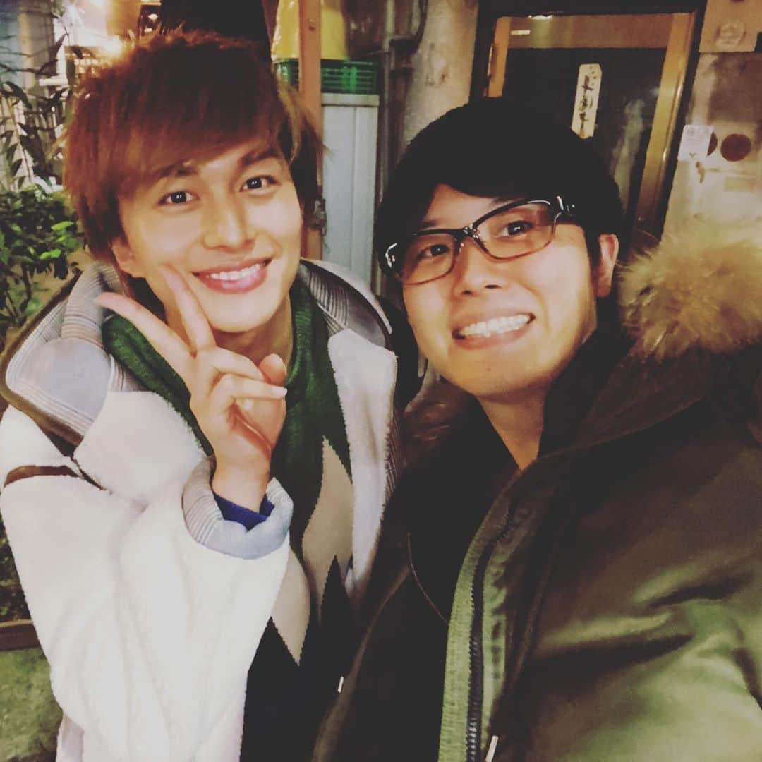三浦祐太朗のインスタグラム：「ちょっと前にBOYS AND MENの小林豊さんと食事🍚もともと私のCD聴いてくれてたみたいで嬉しい🤤実はレコード会社同じなんです。 #ボイメン #三浦祐太朗 #boysandmen」