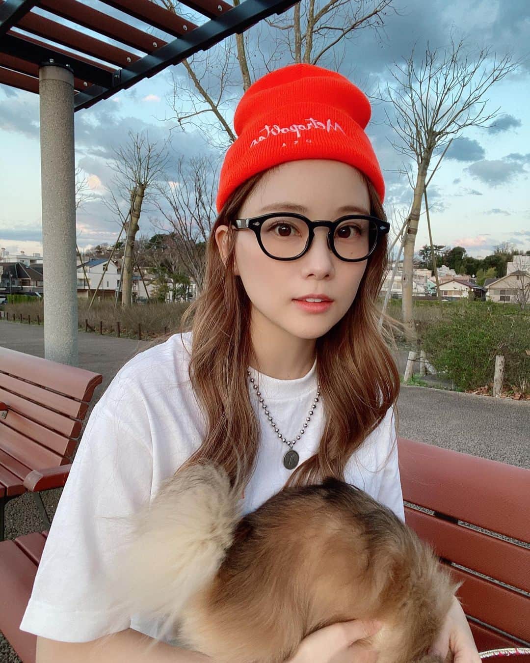 重盛さと美さんのインスタグラム写真 - (重盛さと美Instagram)「🐶❤️ 目鏡👓 @moscotnyc  レンズにブラウンを10%入れてみた！ 透明より何かお洒落に見えて、 少し彫り深く見えて、 いい感じです🥰😍😋👍🏻‼️ #透明に飽きた人是非」3月12日 20時32分 - satomi_shigemori