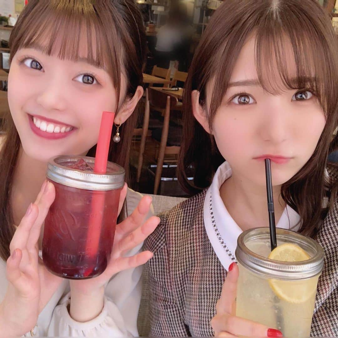 林茜実里さんのインスタグラム写真 - (林茜実里Instagram)「まりさんとごはん行ってきました❤︎ 短い時間でしたがすごく楽しかったです✨  #802cafeanddiner #ジュース」3月12日 20時28分 - amirihayashi_pimms