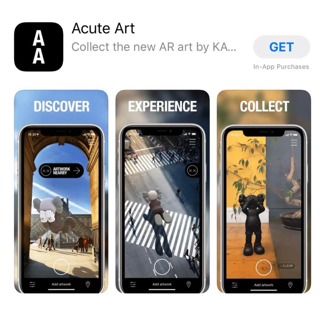 KAWSONEさんのインスタグラム写真 - (KAWSONEInstagram)「ACUTE ART app is available for download now!  http://bit.ly/39Ihg5u  Experience my AR project anywhere in the world in your own home or view some of the large ones that we placed... @acuteart_ @KAWS #KAWSxAcute #KAWS #EXPANDEDHOLIDAY」3月12日 20時55分 - kaws