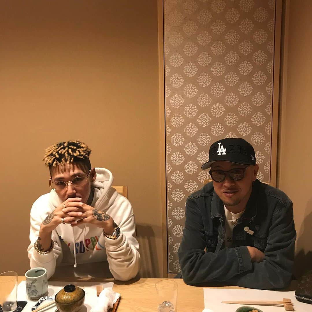 Kayzabroのインスタグラム：「KSLミーティング wit ma boi KOWICHI 🦅 #kowichi #kslsupply #flyboyrecords #kawasaki」