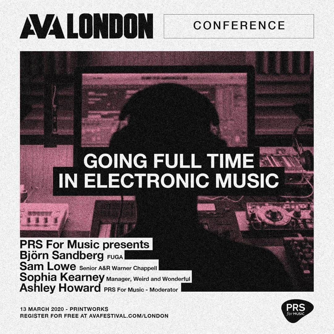 PRS for Musicさんのインスタグラム写真 - (PRS for MusicInstagram)「Our dance relationship manager Ash Howard will be at @avafestival London tomorrow to discuss making money from electronic music with @samjlowe_ @sophia_kearney and @bjornkristoffer.  #avalondon  Registee for free at avafestival.com/london」3月12日 23時18分 - prsformusic