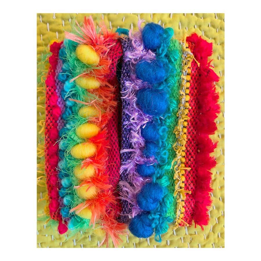 森千波さんのインスタグラム写真 - (森千波Instagram)「#rainbow 🏳️‍🌈 . . . . #1000weave#weaving#yarn#handmade#knit#wool#cotton#🌈」3月13日 9時27分 - 1000wave