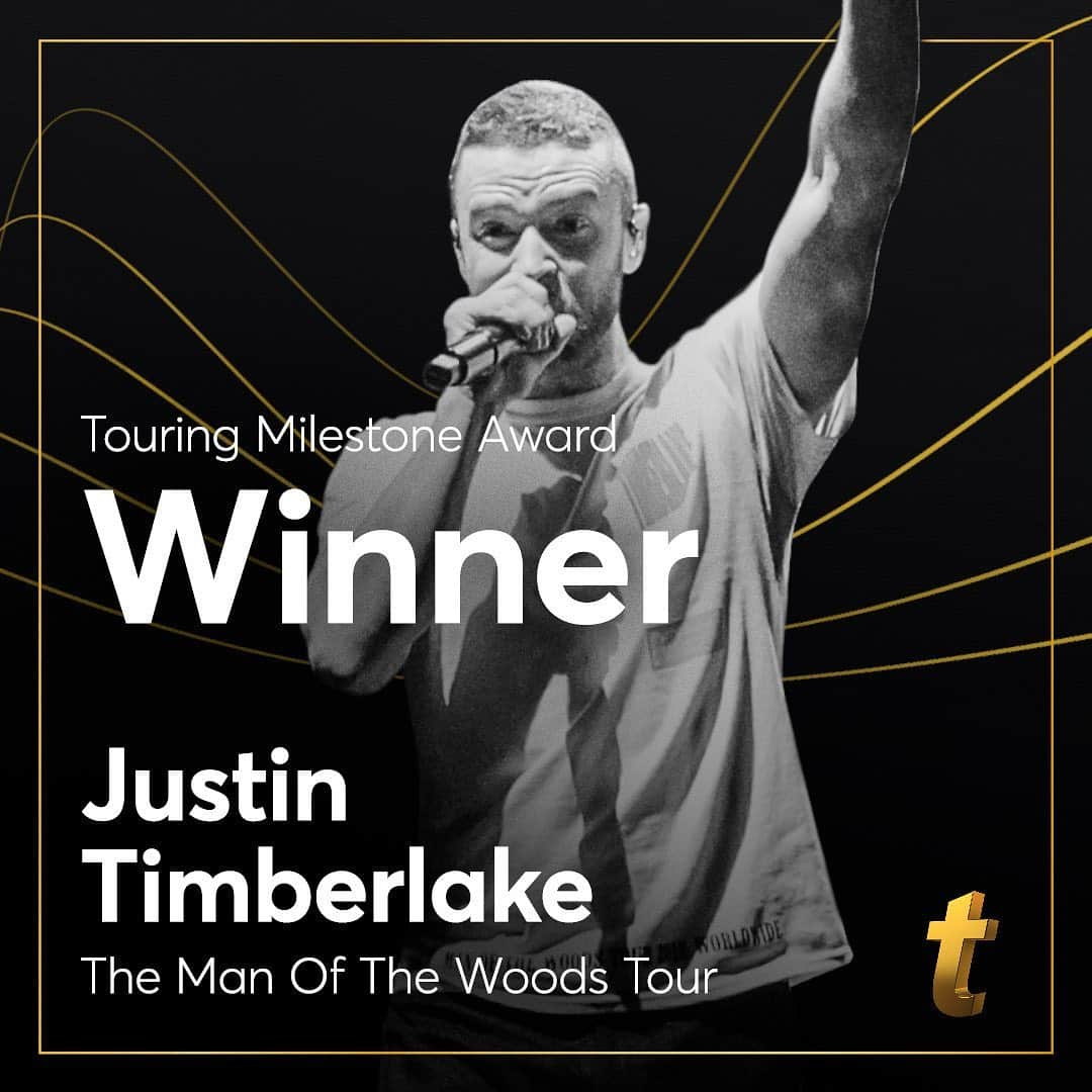 ジャスティン・ティンバーレイクさんのインスタグラム写真 - (ジャスティン・ティンバーレイクInstagram)「Whoa #MOTWTOUR just got a Milestone Award 🏆Thank you @ticketmaster... and thank to everyone who came out to see us. Miss being on the road with these guys 🙌🏼 @thetnkids」3月13日 3時34分 - justintimberlake