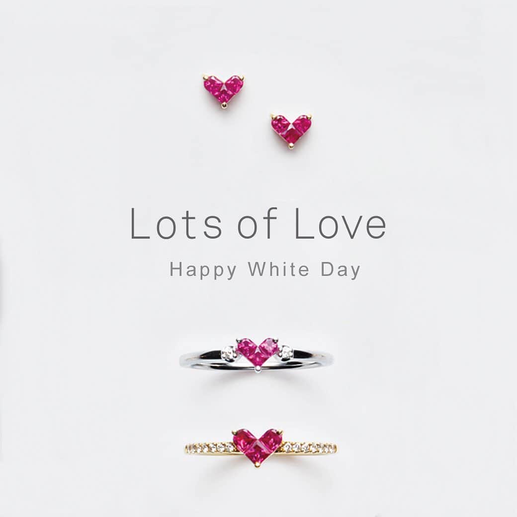 starjewelry_pressさんのインスタグラム写真 - (starjewelry_pressInstagram)「【 Lots of Love 】3/14 #happywhiteday  いよいよ明日は #ホワイトデー 💍 女性らしさを引き立てるルビーの輝きを味方にホワイトデーのお出かけを楽しんで。 ・ プレゼントにお悩みの方は公式オンラインストア"ギフトセレクション"をチェック！ 明日まで送料無料サービスも実施中。 https://bit.ly/3aOVEoe ・ ・ #starjewelry #スタージュエリー #whiteday #ホワイトデー #heart #ハート #lotsoflove  #mysteriousheart #ruby #pirece #ピアス #ring #リング #present #gift #jewelry」3月13日 11時40分 - starjewelry_press