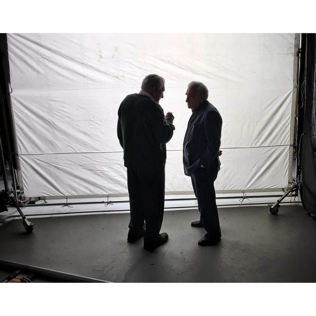 ロドリゴ・プリエトのインスタグラム：「#tbt De Niro and Scorsese on the set of The Irishman」