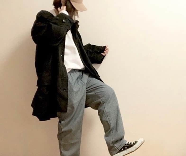 Gu ジーユー さんのインスタグラム写真 Gu ジーユー Instagram シェフパンツコーデをpick Up しっかりとした生地感が デイリーに沢山はきたくなるシェフパンツ メンズながらウエストがゴムなので 女性でもはきこなしやすいですね ヒッコリーのダボっとした