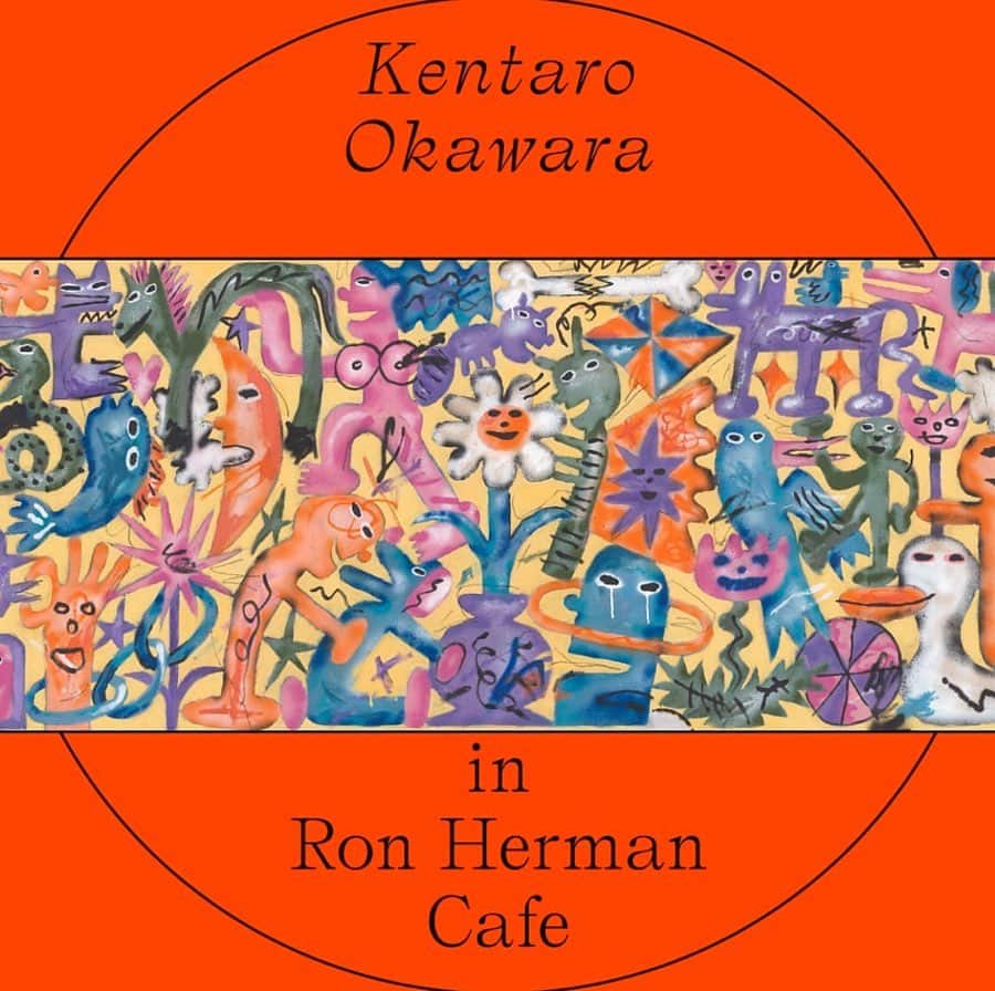 花井瑠美のインスタグラム：「🌍・ 私の大好きなアーティストとお店でコラボできた🕊💞 “Kentaro Okawara In Ron Herman Cafe”﻿ ﻿ 3.13(Fri)-4.12(Sun)Ron Herman Cafe﻿ ﻿ 世界中で活躍する大河原 健太郎氏のアートエキシヴィジョンを3月13日(金)から4月12日(日)までの期間、ロンハーマンカフェ千駄ヶ谷店にて開催致します。﻿ ﻿ -EXHIBITION-﻿ 国内外の若手作家をディレクションするギャラリー”BAF STUDIO”による共同展覧会となっております。 ﻿ 今回、大河原 健太郎氏の旧作、新作、また日本初公開の作品を展示・販売いたします。 作品の特徴である愛を感じる作品達は、インテリアとの調和を考えサイズや作品の素材、レイアウトにこだわり"絵 を家に飾ること"を想像できるキュレーションになっております。﻿ ﻿ そして、この展覧会のために絵付けし、焼き上げた一点物のディナープレートと国内外のアーティストの作品集や ジンを出版している東京発のリトルプレス”Tang Deng”による大河原氏の絵本のシリーズも販売いたします。﻿ ﻿ この機会にぜひ、大河原 健太郎氏の世界観をお楽しみにくださいませ。﻿ ﻿ 大河原 健太郎(KENTARO OKAWARA)﻿ ﻿ 1989 年東京都生まれ。﻿ 東京工芸大学藝術学部卒業。 2019 年roppongi hills A/D GALLERYでの個展を大成功させ、今国内で最も注目を浴びる作家の一人。日本国内 はもちろん、ポートランド、メキシコ、シドニーと国外での個展も開催し、2019 年、英国ロンドンで滞在制作し た作品を同国public.gallery で展示。﻿ ﻿ NIKEやNHKの舞台美術への作品の提供、絵本作品の発表などその活動は多岐に渡る。﻿ ﻿ 彼の作品は主に愛をテーマに今の世界で住むことで得る「喜怒哀楽」といった人間が持ちうるすべての感情をペイ ンティングや立体作品、陶芸作品など自由な表現で作品に落とし込んでいます。そのルーツは、幼少期の祖母との 絵葉書のやりとりにルーツがあり、人/ モノ/ 文化/ 生きものとのコミュニケーションを最も大事な要素として日々 作品を作り続けています。その類稀なる色彩感覚とコミュニケーション能力で多くの人の心を揺さぶり、言語や国 境、年齢の壁を超え続けています。  @kentarookawara @ronherman @ato_official__ @baf.tokyo  #art#love#🌍 #ロンハーマン千駄ヶ谷  #アートのある暮らし  #ライフスタイル #カルチャー #愛」