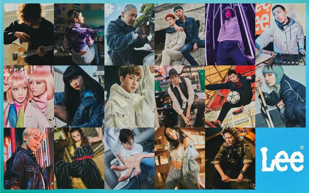 のインスタグラム：「Lee 2020 Spring&Summer ... FEATURING CREATER ... ・Hina (from FAKY) @hina_faky ・Taiki & Noah @taiki_jp @noah_bbb ・須田景凪 @balloon0120 ・YUTO (from PENTAGON) @cube_ptg ・FEMM @femm____ ・Bibi (gabriela真理愛) @dialbformurder ・WOOSEOK (from PENTAGON) @cube_ptg ・Taki (from FAKY) @taki_faky ・小源寺亮太 @kogepiii ・Frankie Cihi @furpuff ・CHiNPAN @13chinpan ・Ryutricks @ryutricks ・Neetz (from KANDYTOWN) @neetz_991 ・Ayumu Imazu @ayumu_imazu ・Miu Ide @miuide ・濱本祐介 @yusukehamamoto ・John Natsuki @tempalay_from_japan @john_natsuki ... #lee #leejeans #leejapan #denim #2020_springsummer」