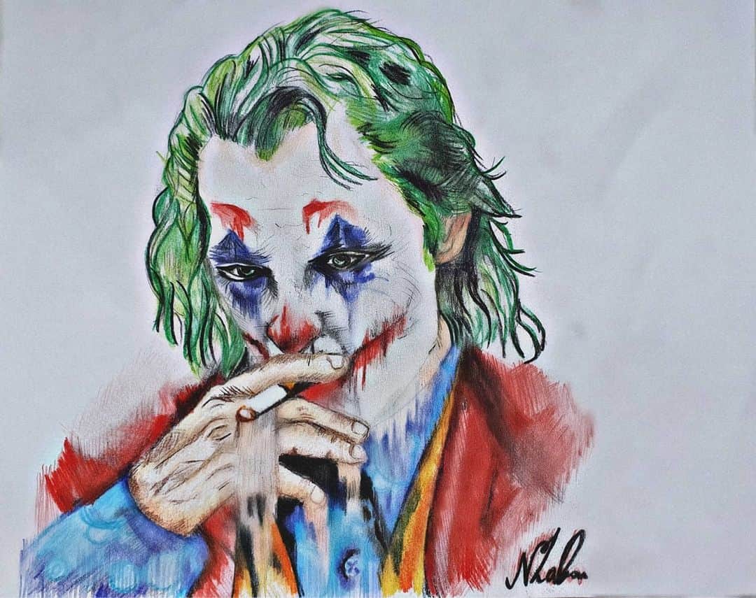 ナタリア・ザビアコさんのインスタグラム写真 - (ナタリア・ザビアコInstagram)「Is it just me, or is it getting crazier out there? -Joker #art #drawing #joker」3月13日 16時08分 - natalia_zabiiako
