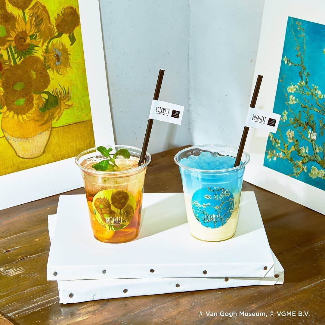 BOTANIST GLOBALさんのインスタグラム写真 - (BOTANIST GLOBALInstagram)「Two types of limited drinks inspired by nature-loving painter Vincent van Gogh are on sale at BOTANIST Tokyo (@botanist_tokyo), our flagship store in Tokyo Omotesando! ⠀⠀ In our collaboration with Van Gogh Museum, a total of 14 products of the "Van Gogh Design Series" will be released for a limited time. ⠀⠀ To celebrate the release of this series, two types of drinks are available: a tea soda inspired by Van Gogh's painting "Sunflower" and  a soy tea inspired by "Flowering Almond Tree Branches."🌻 ⠀⠀ ・ ORANGE TEA SODA ｜ Orange tea soda (left) ✔︎ A refreshing and fizzy Earl Grey tea soda drink. Enjoyed with homemade orange glacé.◎ ✔︎ ¥ 600 (tax included) ⠀⠀ ・ AMARETTO SOY TEA ｜ Amaretto soy tea (right) ✔︎ A refreshing soy tea with almond-like aroma and flavorful amaretto syrup.◎ ✔︎ ¥ 600 (tax included)  Period: Available between 3/3 (Tue)-3/31 (Tue)  During this limited time, the interior will be decorated with Van Gogh replicas. ✨ Relax inside our cafe, take some shots at the art around you and imagine you are lost in an art museum ♪  Stay Simple. Live Simple. #BOTANIST ⠀ ⠀ ⠀ ⠀ 🛀@botanist_official 🗼@botanist_tokyo 🇨🇳@botanist_chinese ⠀⠀」3月13日 18時12分 - botanist_global