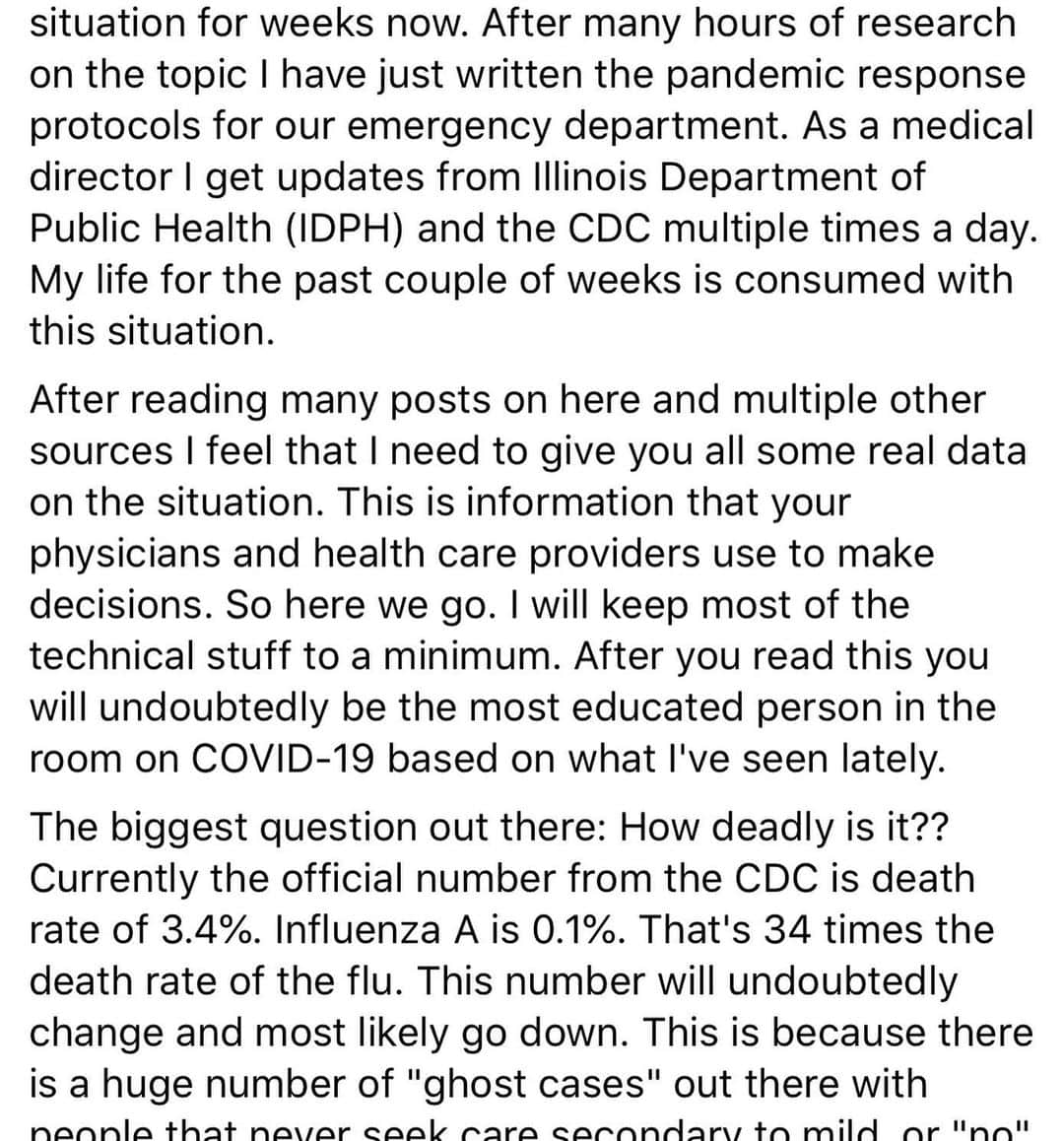 ジェリー・ライアンさんのインスタグラム写真 - (ジェリー・ライアンInstagram)「Some good information here on this pandemic. We all need to be taking this seriously. #coronavirus #washyourdamnhands #wereallinthistogether」3月14日 1時59分 - jerilryan