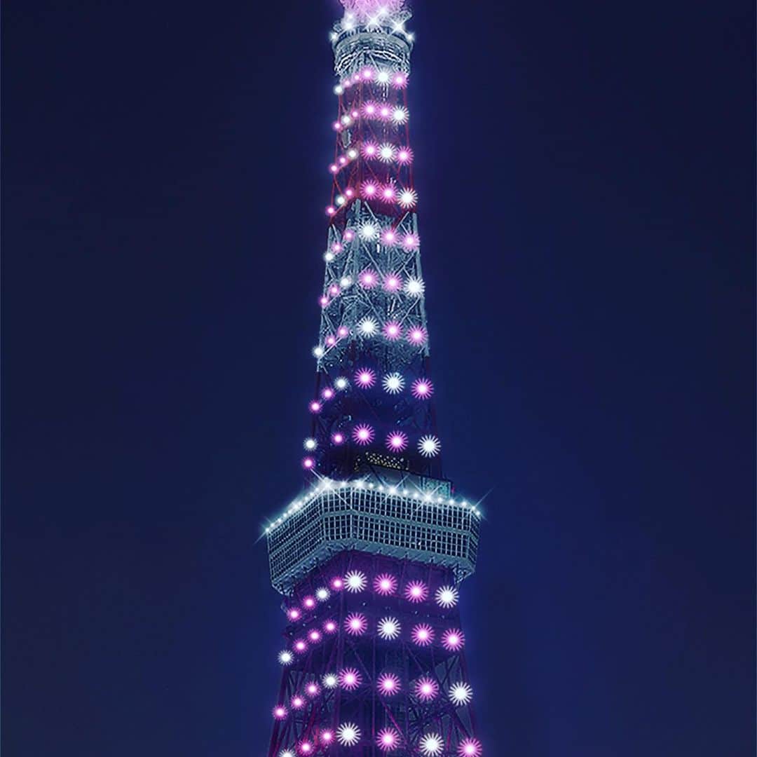 東京タワーさんのインスタグラム写真 - (東京タワーInstagram)「雨のホワイトデーに、東京の桜開花宣言が出ましたね🌸 本日夜は、一夜限定で日没〜24時まで 「さくら開花ピンクダイヤモンドヴェール」を点灯します❣️ #桜開花」3月14日 14時47分 - tokyotower_official
