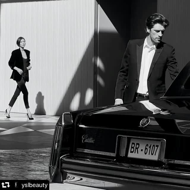 小椚ちはるのインスタグラム：「#repost @yslbeauty ・・・ He’s the man. L’HOMME in the flesh.  Be attracted by the seduction of a mystery man, potent and just out of reach. His couture elegance will lure you in, with the strength of L’HOMME LE PARFUM in its purest expression. L’HOMME LE PARFUM #yslbeauty #lhomme #parfum」