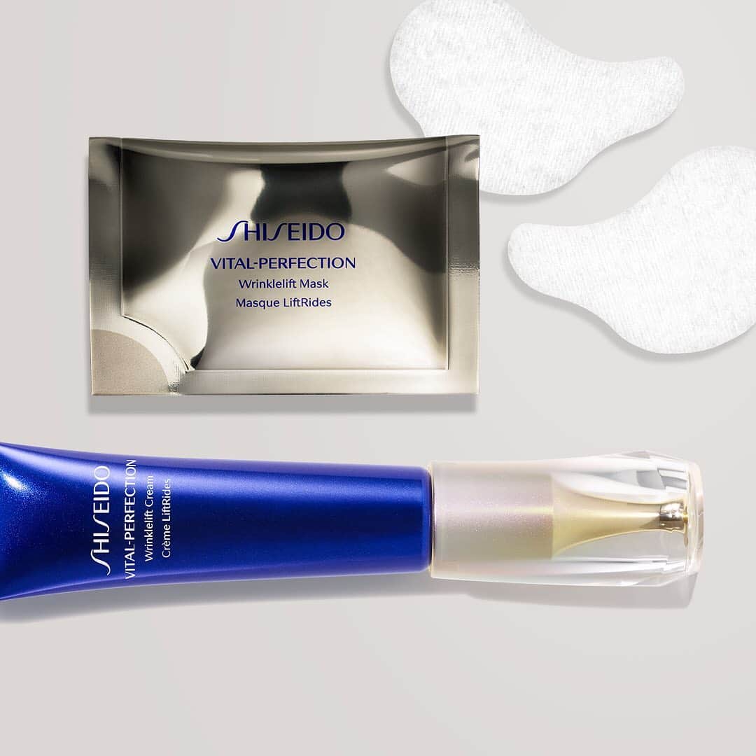 資生堂さんのインスタグラム写真 - (資生堂Instagram)「Introducing Vital Perfection WrinkleLift Cream and Eye Mask. Both contain intensive, concentrated power of retinol. Helps to smooth away the appearance of wrinkles and fine lines.  #ShiseidoSkincare #VitalPerfection #WrinkleLiftCream #WrinkleLiftMask #Shiseido #RelayOfLove #eyemask #eyecream」3月14日 11時07分 - shiseido