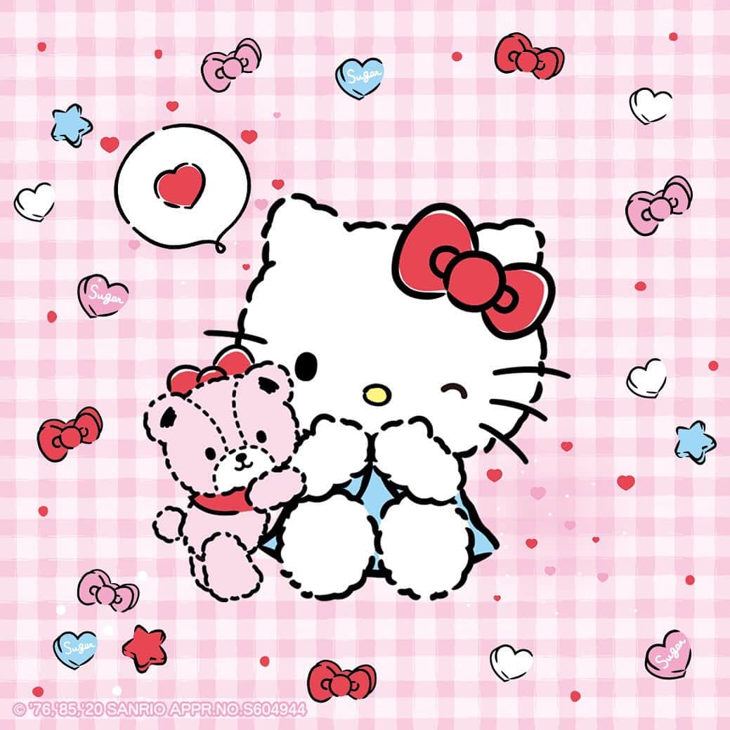 のインスタグラム：「Decorate with Hello Kitty and Tiny Chum's most delicious stamps yet! 🍭💕 . #linecamera #lineカメラ #라인카메라 #sanrio #サンリオ #可愛い #kawaii #cute #hellokitty #ハローキティ #キティ #キティちゃん #cat #kitty #ねこ #ネコ #猫 #ピンク #pink #ハート #heart #hearts #スタンプ #stickers #sticker #stamp #stamps」