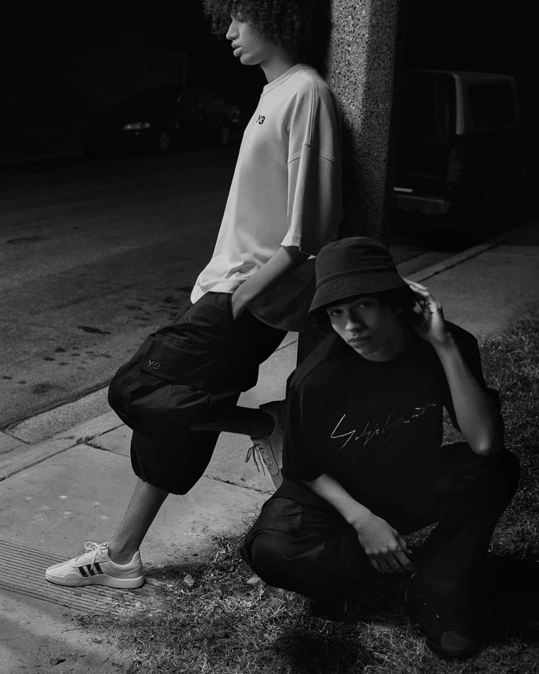 ワイスリーのインスタグラム：「Y-3 Spring/Summer 2020 Collection | Drop 3 – YOHJI MADE.  Monochrome garments, skate inspired graphics, and signature Yohji Yamamoto branding. Y-3 Spring/Summer 2020. --- #adidas #Y3 #YohjiYamamoto Discover the collection at adidas.com/y-3」