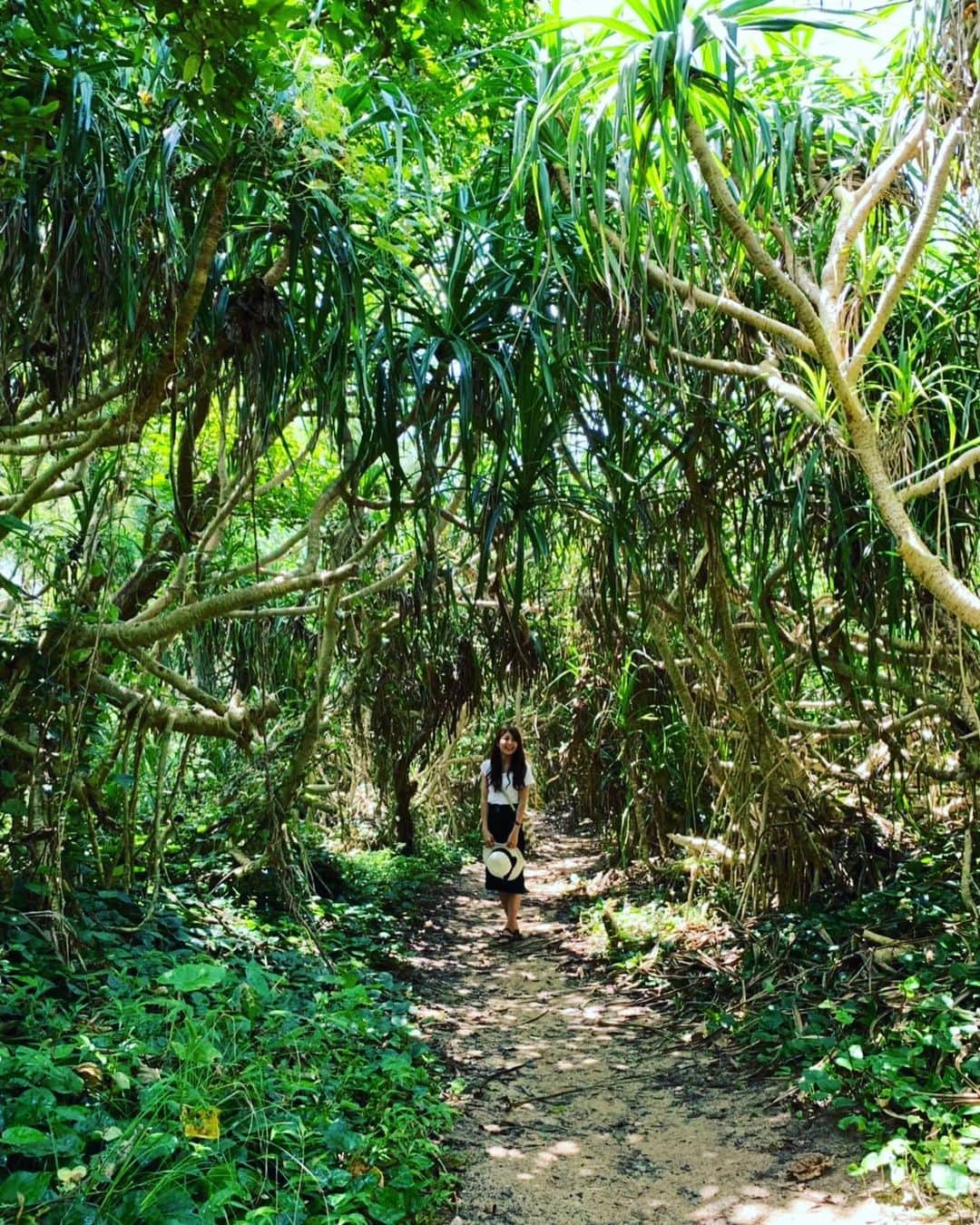 中島遥さんのインスタグラム写真 - (中島遥Instagram)「コロナが怖くてお出かけ自粛モード🥺 家でまったりしながら、写真を整理してたら旅行行きたくなったー！写真は奄美大島の熱帯雨林？の中を歩いた時😊なんだか虫とか蛇とか怖くてビクビクして歩いた事を思い出しました🤣 いつからこんなビビリになっなんだろう...😦笑  #私はどこでしょう  #撮影会#撮影#model#モデル#portrait#ロケ#ファインダー越しの私の世界#東京カメラ部#カメラ#一眼レフ#フォロー#カメラ女子#follow#japan#japanesegirl #中島遥#いいね#コメント#ありがとうございます」3月14日 22時59分 - haruka_nakashima