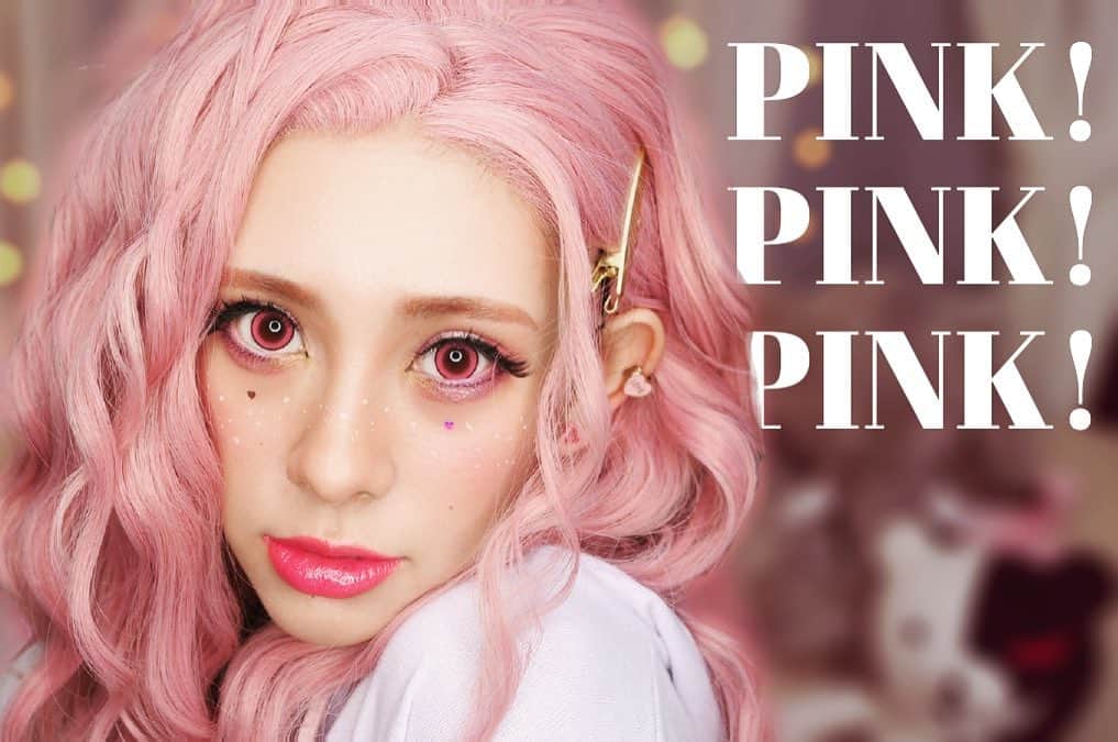 柳瀬アビーさんのインスタグラム写真 - (柳瀬アビーInstagram)「お気に入りのサムネ♡ ピンク好きによる！ピンク好きの為の！ピンクをふんだんに使ったメイク💄✨ #ピンク#メイク#コスプレ#ユーチューブ#ウィッグ#カラコン#makeup#cosplay#wog#japan#pink#kawaii#youtube#model#likeforlikes#instagram#instagood」3月14日 15時34分 - abbie_yanase