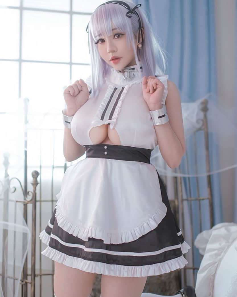 千尋のインスタグラム：「Dido is March's Tier 2//GET NOW! Welcome home , Master ! And .... today is a special day , do you notice that? Happy white Valentine's Day. Come date with Dido today? 台灣購買★https://forms.gle/YDPhcTvjwEoCBV4Q7 PATREON★ https://www.patreon.com/chihirosama 「歡迎回家 主人 ❤ 那個...今天是特別的日子，您知道嗎>////<?」 白色情人節快樂⁄(⁄ ⁄•⁄ω⁄•⁄ ⁄)⁄ 和黛朵尋一起渡過吧? 黛朵是本月的等級2電子寫真喔///// #碧藍航線 #azurlane #dido #didocosplay #cosplaygirl #アズールレーン #ダイドー」