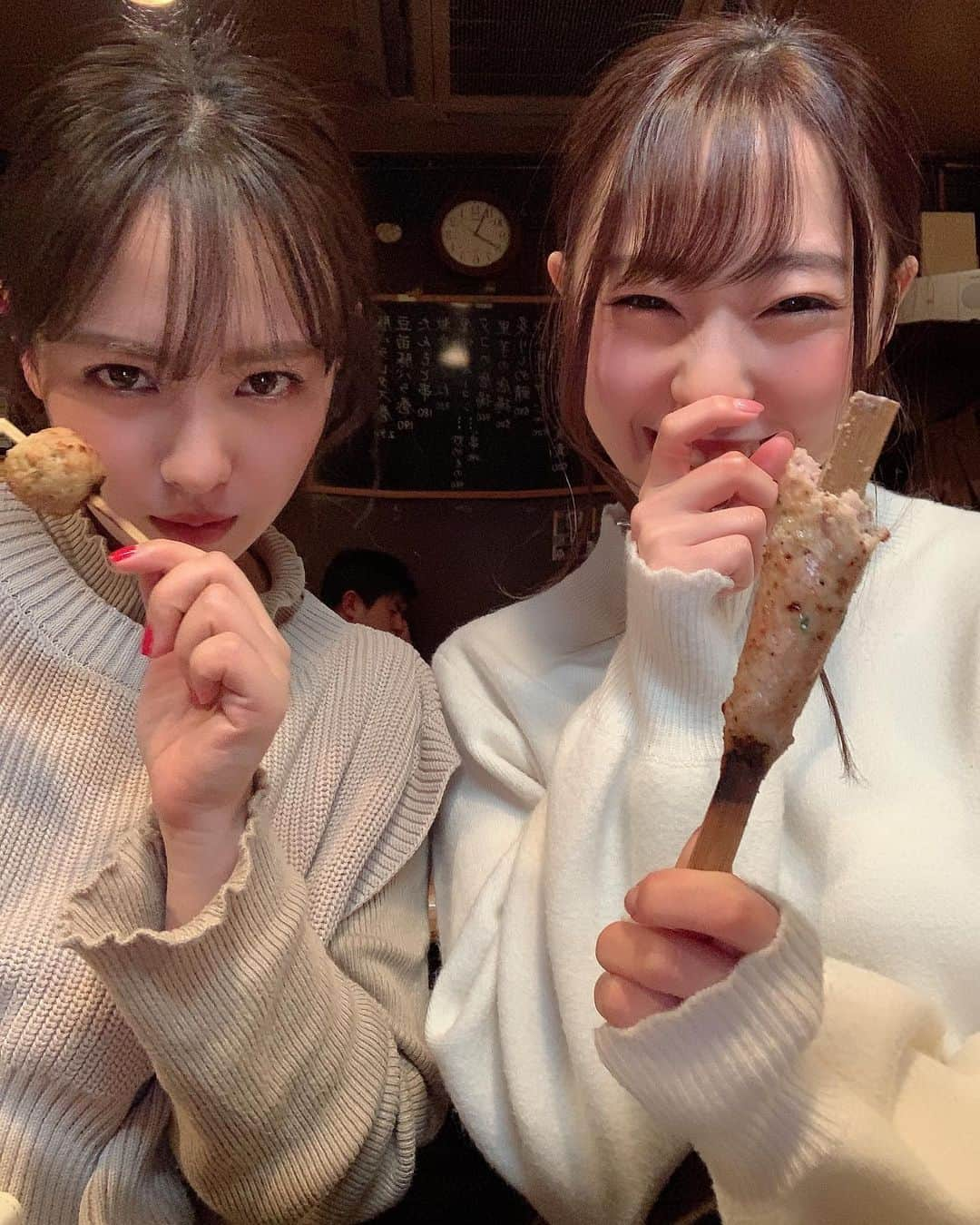 山田菜々さんのインスタグラム写真 - (山田菜々Instagram)「いつかのどこかの高架下で食べた焼き鳥屋さんでのひとこま☺︎」3月15日 17時46分 - tannana.yamada