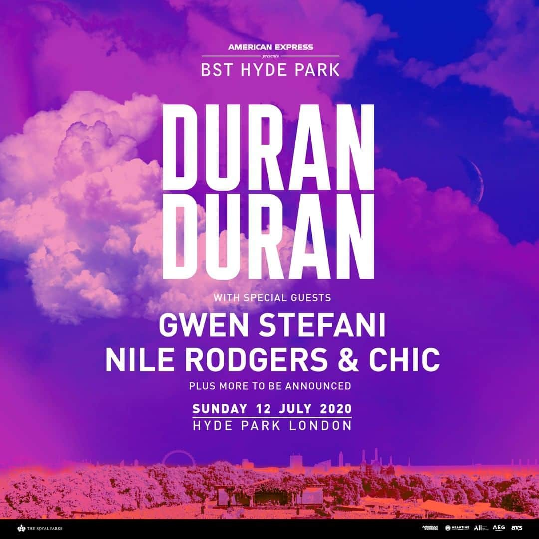 ナイル・ロジャースさんのインスタグラム写真 - (ナイル・ロジャースInstagram)「London! We're playing the ultimate summer party at #AmericanExpress presents #BSTHydePark on Sunday 12th July with our friends #DuranDuran and #GwenStefani.  Tickets on sale now! http://bit.ly/3d1mHhR  @duranduran @gwenstefani @bsthydepark @americanexpressuk」3月15日 18時00分 - nilerodgers