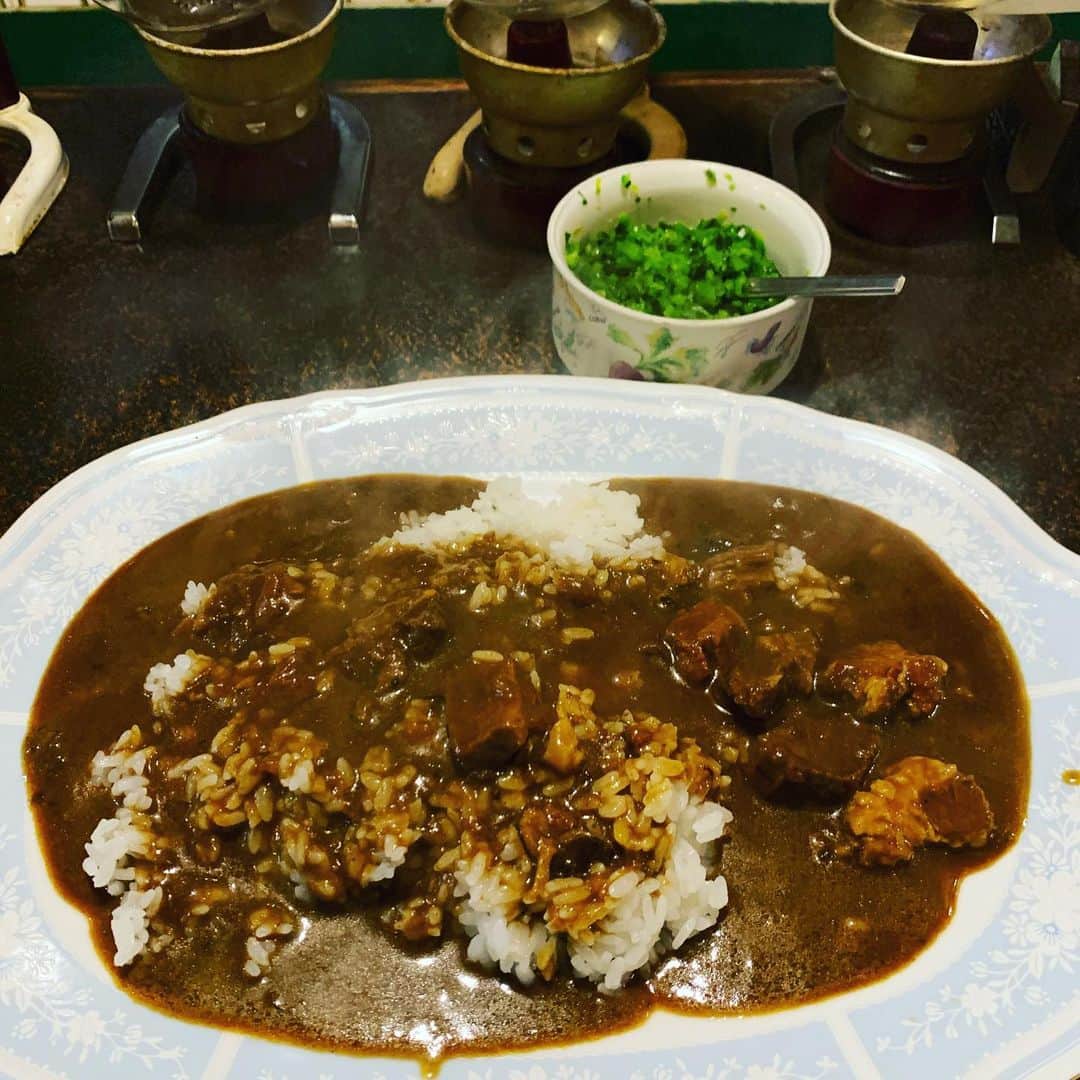 金村義明さんのインスタグラム写真 - (金村義明Instagram)「#久しぶりの京セラドームへ #七番館カレー #おばちゃん元気そうで良かった  #楽しみの旅行中止で店開けたらしい #名物カレー #珈琲 #鉄釜で日本茶＆おかき #報知新聞評論 #クソコロナええ加減にせぇ」3月15日 13時35分 - yoshiaki_kanemura