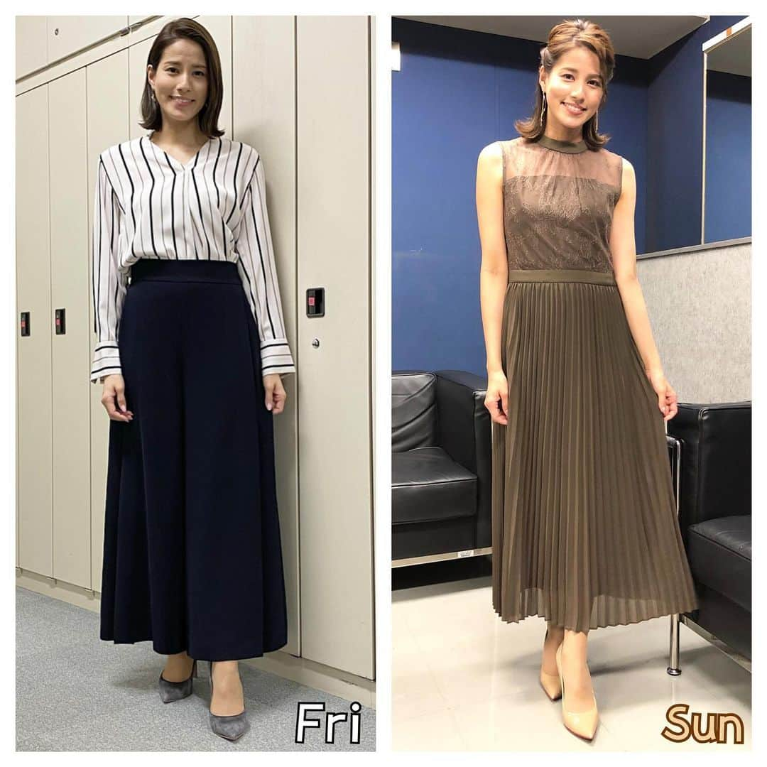 永島優美さんのインスタグラム写真 - (永島優美Instagram)「* 👗Weekly Coordinate（3/9-）👠 *  こんばんは🌙 ジャンクスポーツ収録で着た 茶色のシースルーワンピース。 プリーツになっていて1枚でサラッと着やすかったです♪ * ジャンクはこのあと19時から☆ あ、いま始まりました！（笑）  お楽しみください☺️ - - - - - - - - - - - - - - - - - - - - - - - #weeklyコーデ （Mon＆Tue ▶︎ Wed＆Thu ▶︎ Fri＆Sun） #coordinate #めざましテレビ #ジャンクスポーツ #インターナショナルアスリートスペシャル」3月15日 19時02分 - yuumi_nagashima