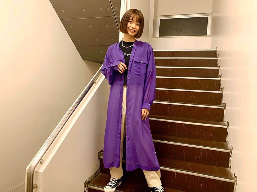 足立佳奈のインスタグラム：「この色もすきだなぁ。🟪」