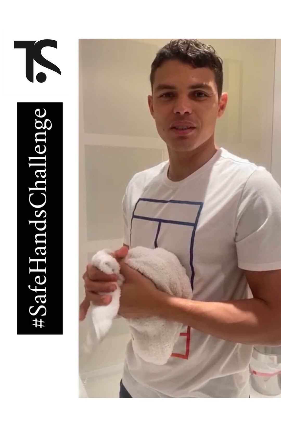 チアゴ・シルヴァのインスタグラム：「Eu aceitei o desafio #SafeHandsChallenge do meu amigo e colega @alissonbecker . Agora eu desafio @blaisematuidiofficiel , @danialves , @marcelotwelve e @phil.coutinho a participarem do desafio. 🇫🇷 J’ai accepté le défi #SafeHandsChallenge de @alissonbecker . Maintenant je défie @blaisematuidiofficiel , @danialves , @marcelotwelve e @phil.coutinho à participer. #CoronaOut #StopCorona #covid19 #Covid_19 #stopcoronavirus #stopcovid19 #stopcovid #ThiagoSilva #CoronaVírus #StopCoronaVírus #stopcovid_19 #coronavirusbrasil #coronavirusfrance #stayathome #alissonbecker #philcoutinho #danialves #marcelotwelve #blaisematuidi」
