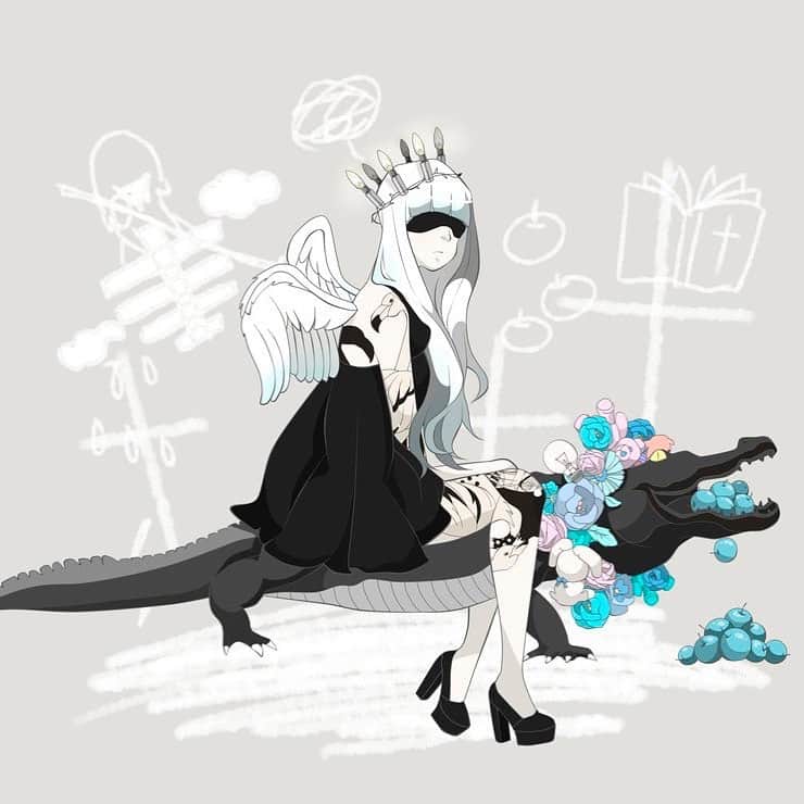 Kiyomi Aritakeのインスタグラム：「🕊🐊💨」