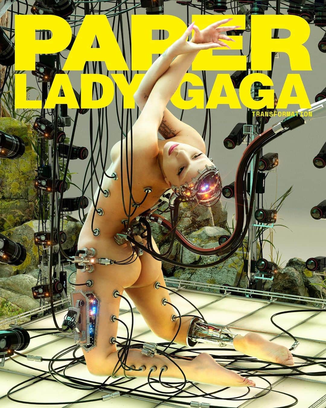 ニコラ・フォルミケッティのインスタグラム：「⚡️ @ladygaga for @papermagazine ⚡️ photo/imagery by @frederikheyman ⚡️creative direction by me ✌🏼⚡️ CG/Post Production @mathematic.tv , scanning studio @humanengine3d ⚡️#chromatica 🪐 #LINK IN BIO ⚡️」